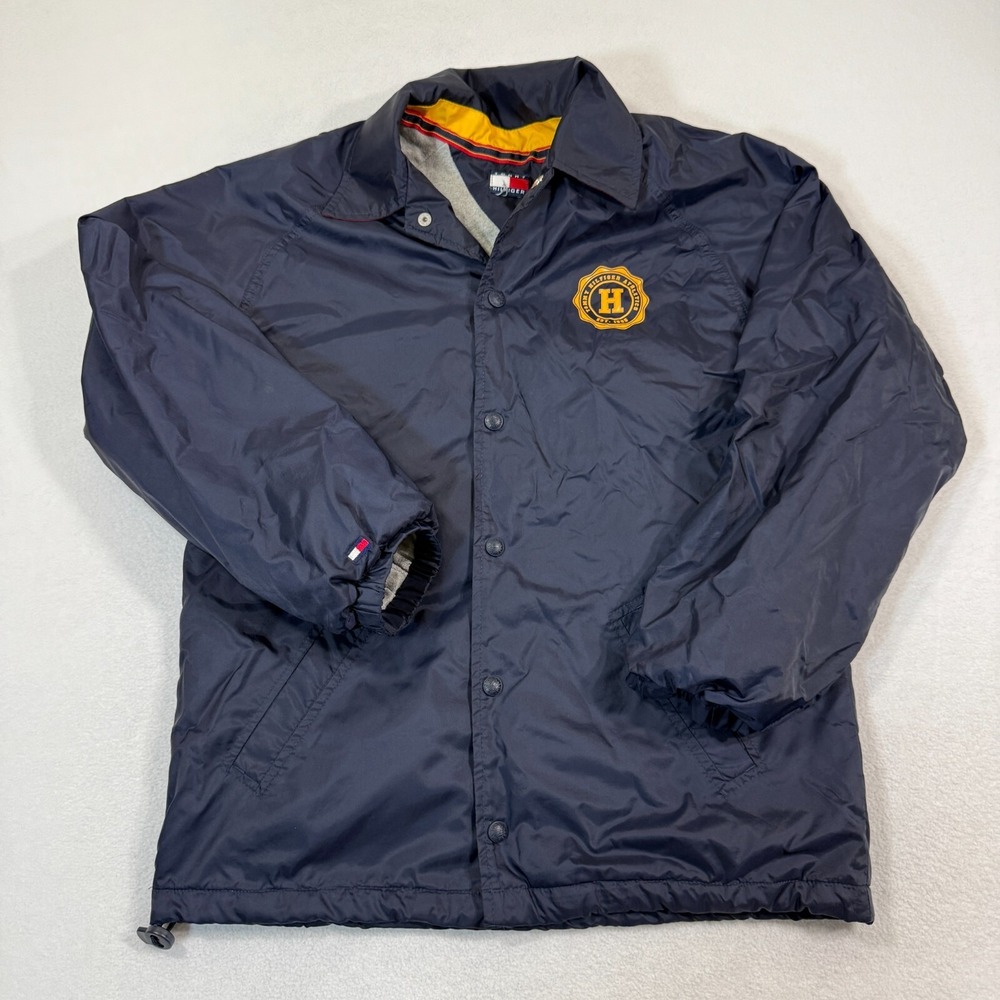 VTG Tommy Hilfiger Jacket Boys Youth M 90s Lined Flag‎ Windbreaker